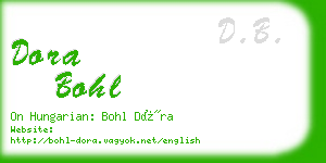 dora bohl business card